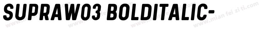 SupraW03 Bolditalic字体转换
